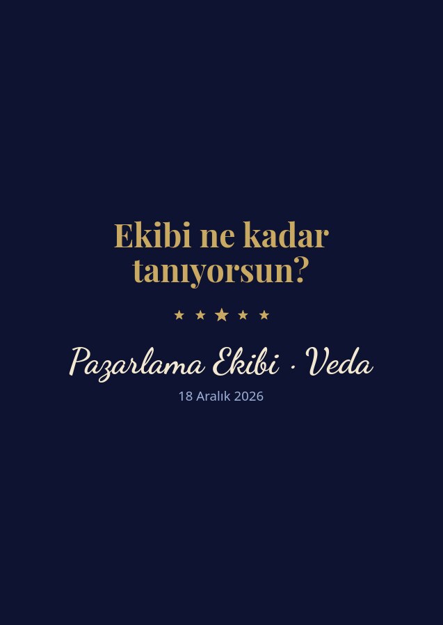 Ekibi Ne Kadar Tanıyorsun? — veda partisi ve ekip günü için bilgi yarışması kartları