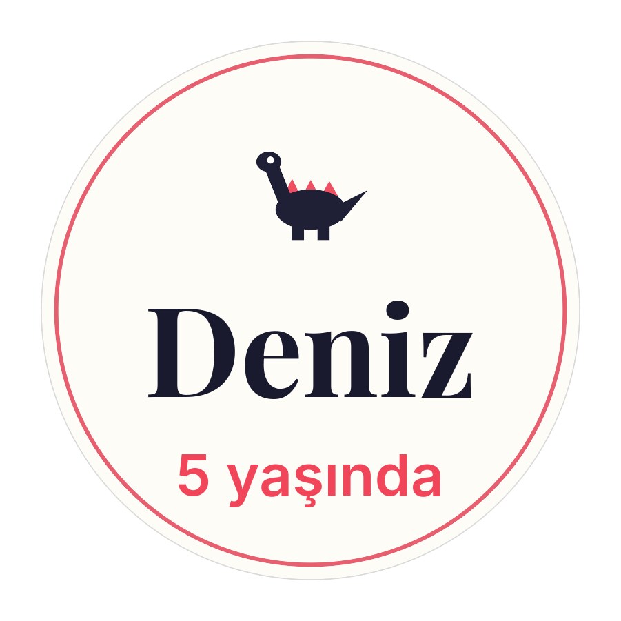 Doğum Günü Etiketi — çocuğunuzun adı ve yaşı, parti hediyelerine