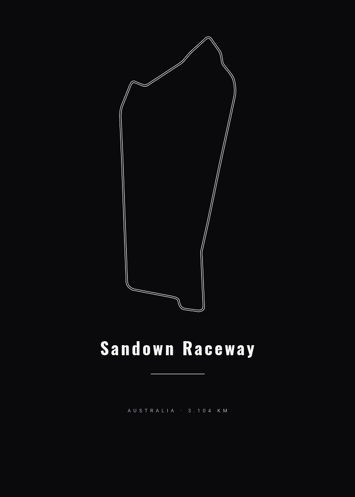 Sandown Raceway — Circuit Poster