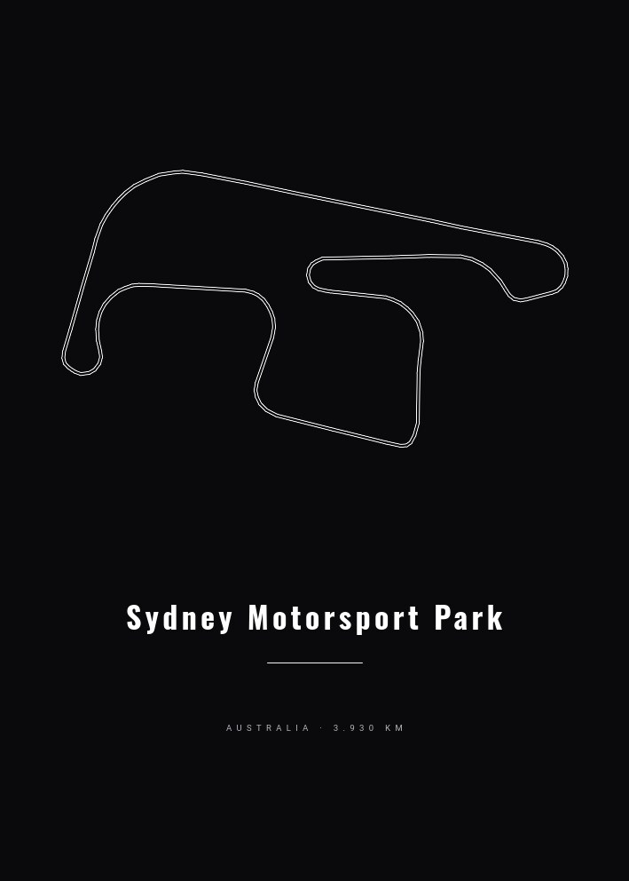 Sydney Motorsport Park — Circuit Poster