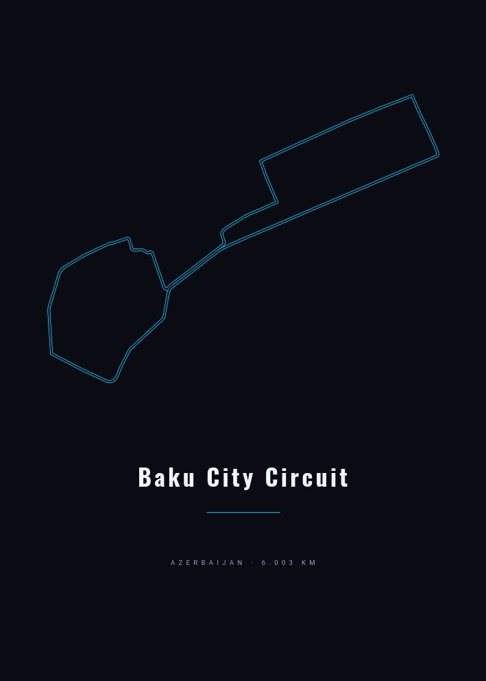 Baku City Circuit — Circuit Poster