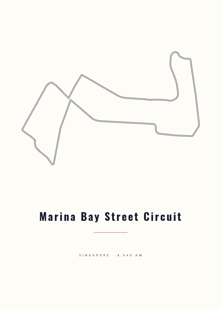 Marina Bay Street Circuit — Circuit Poster