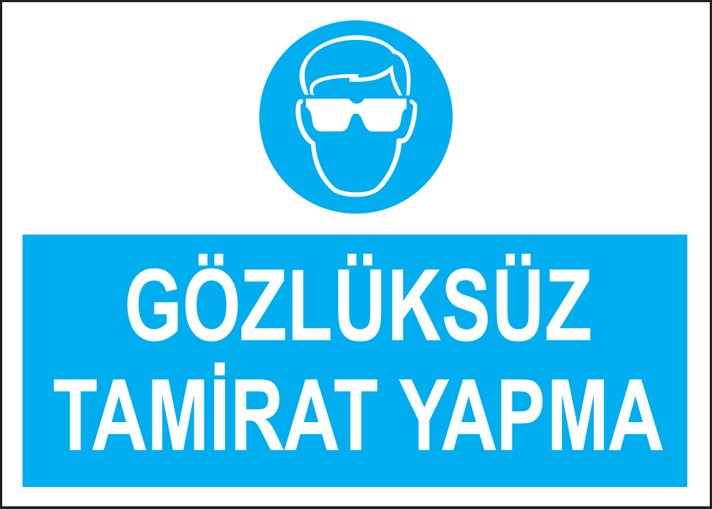 Do Not Carry Out Repairs Without Goggles