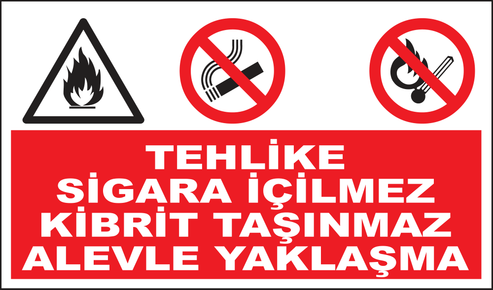 Tehlike Sigara İçilmez Kibrit Taşınmaz Alevle Yaklaşma