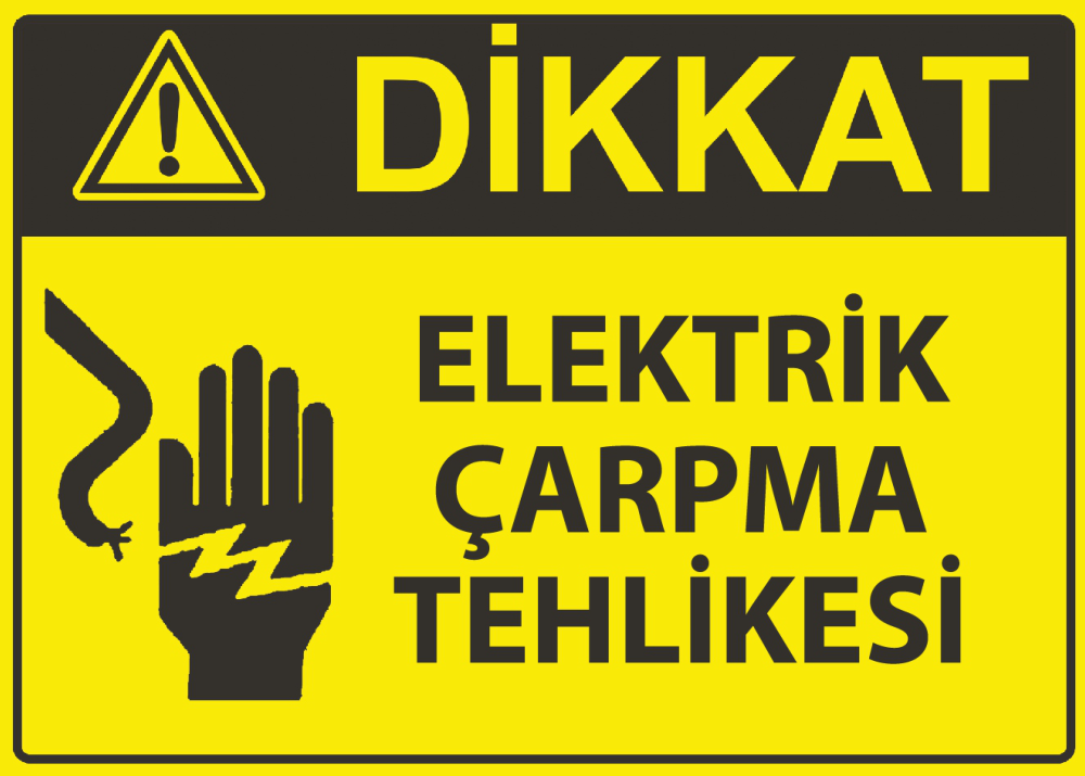 Dikkat — Elektrik Çarpma Tehlikesi